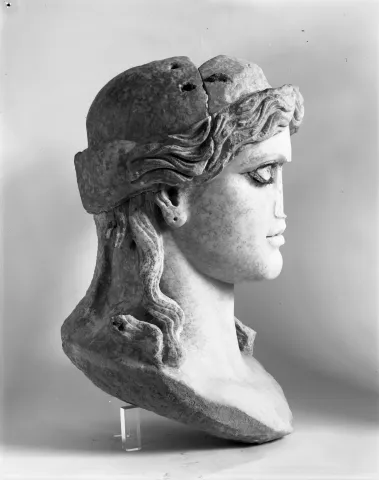Marble head of Athena or Apollo, side view (cat. no. S 2682) 